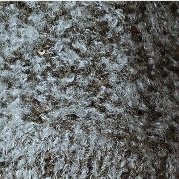 Banana Republic Cardigan M Fine Merino Wool Hook Closure Sequins - Picture 3 of 10